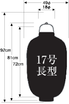 17号長型提灯サイズ表