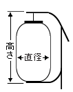 弓張提灯サイズの見方